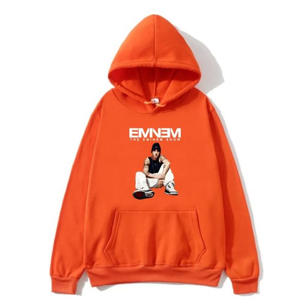 Minimalist Eminem fleece hoodie for rapper fans