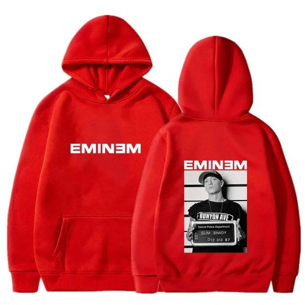 Eminem hoodie with retro design and rapper print for men and women