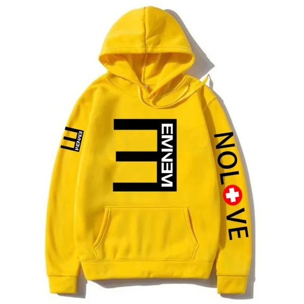 Minimalist Eminem hoodie for men and women with tour album graphic