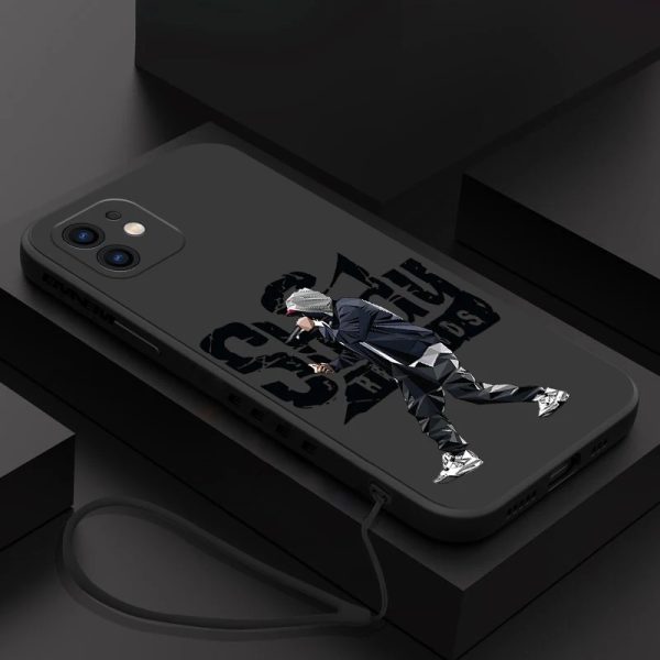 Eminem rap iPhone soft silicone case with hand strap