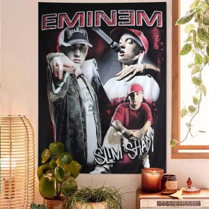 Eminem cartoon tapestry for bedroom wall