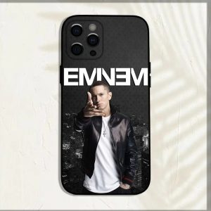 Eminem rapper phone case black soft cover for iPhone